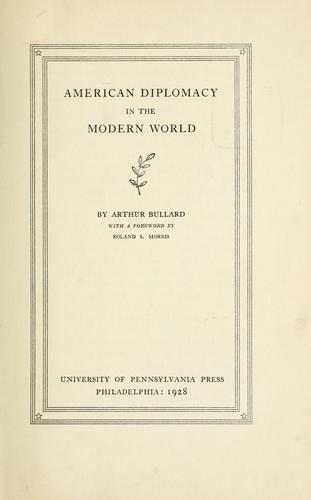 Cover for American diplomacy in the modern world