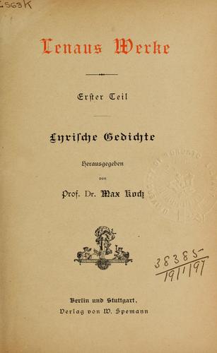 Cover for Werke