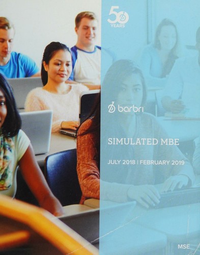 Cover for Simulated MBE July 2018 February 2019 Barbri