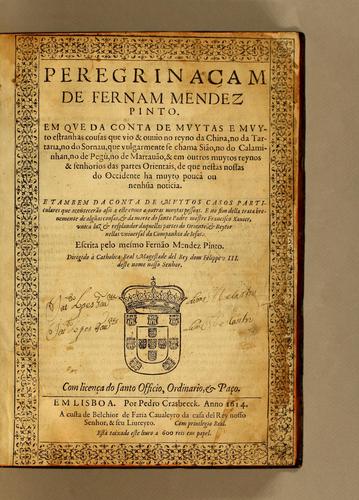 Cover for Peregrinaçam de Fernam Mendez Pinto