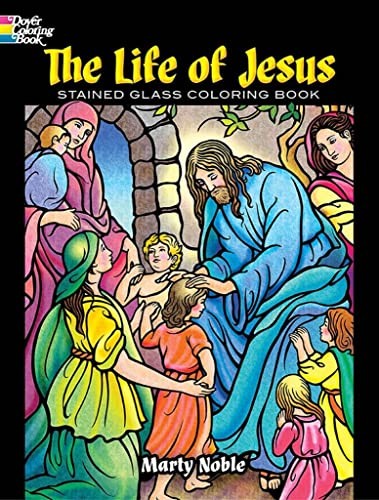 Cover for Life of Jesus Stained Glass Coloring Book