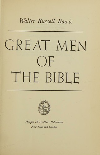 Cover for Great men of the Bible