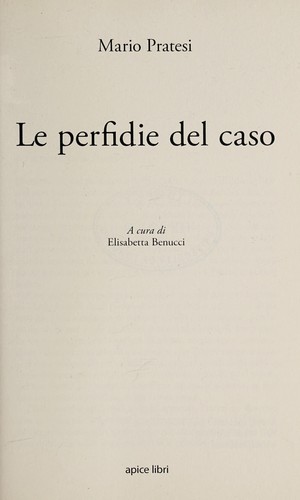 Cover for Le perfidie del caso
