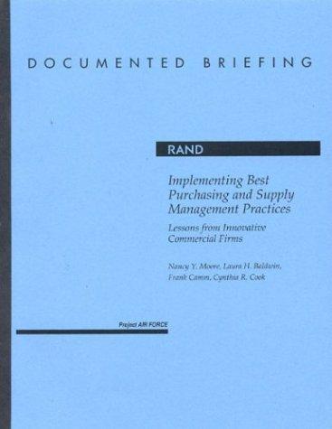 Cover for Implementing Best Purchasing and Supply Management Practices