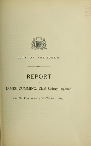 Cover for [Report 1927]