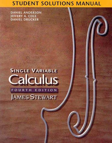 Cover for Student Solutions Manual for Stewart's Single Variable Calculus