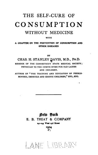 Cover for The Self-cure of consumption without medicine