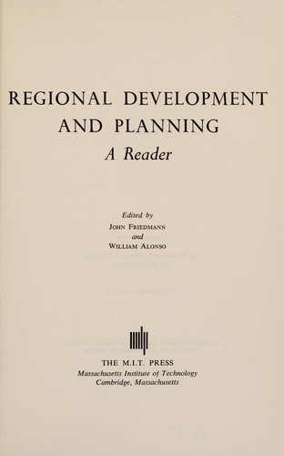 Cover for Regional development and planning