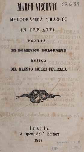 Cover for Marco Visconti