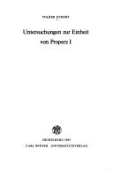 Cover for Untersuchungen zur Einheit von Properz I