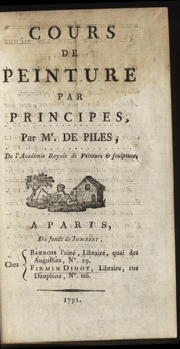 Cover for Cours de peinture par principes.