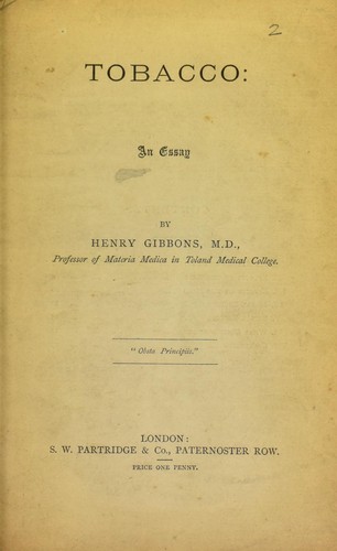 Cover for Tobacco