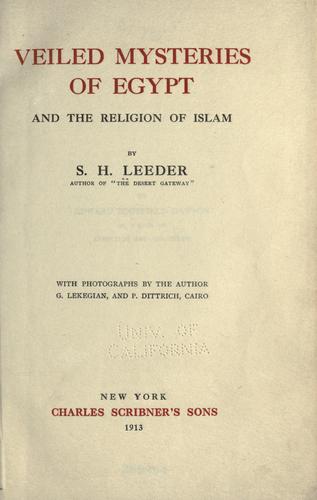 Cover for Veiled mysteries of Egypt and the religion of Islam