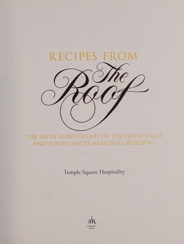 Cover for Recipes from the roof