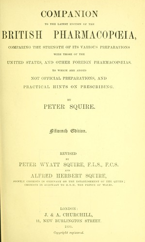 Cover for Companion to the latest edition of the British pharmacopoeia