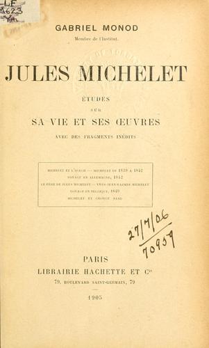 Cover for Jules Michelet