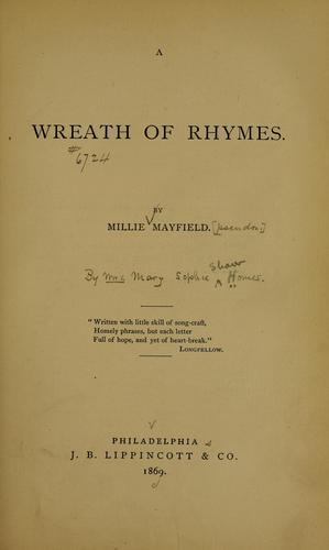 Cover for A wreath of rhymes.