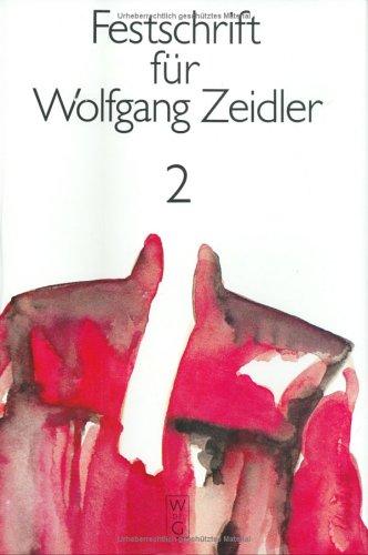 Cover for Festschrift für Wolfgang Zeidler