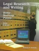 Cover for Legal research and writing