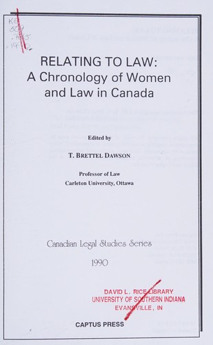 Cover for Relating to law