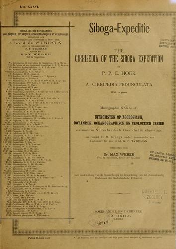 Cover for The Cirripedia of the Siboga-expedition
