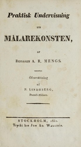 Cover for Praktisk undervisning uti målarekonsten