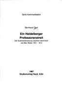 Cover for Ein Heidelberger Professorenstreit