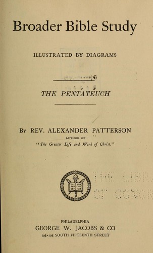 Cover for Broader Bible study