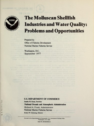 Cover for The molluscan shellfish industries and water quality