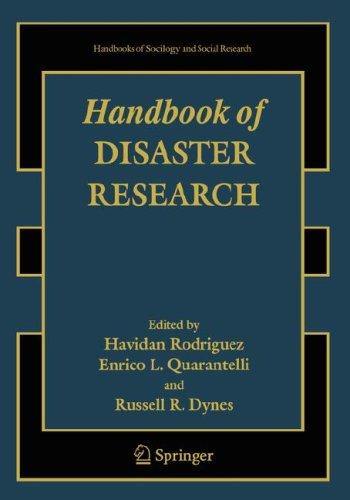 Cover for Handbook of Disaster Research (Handbooks of Sociology and Social Research)