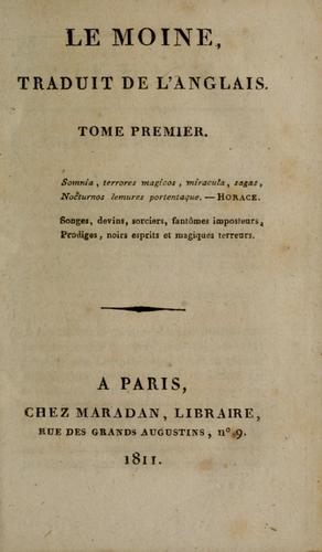 Cover for Le moine.