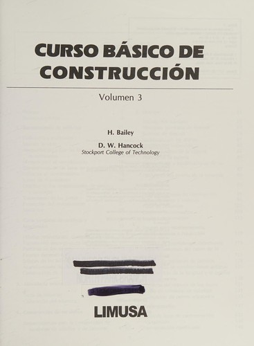 Cover for Curso Basico De La Construccion I