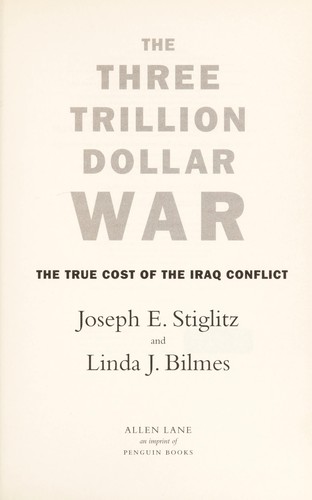 Cover for The three trillion dollar war