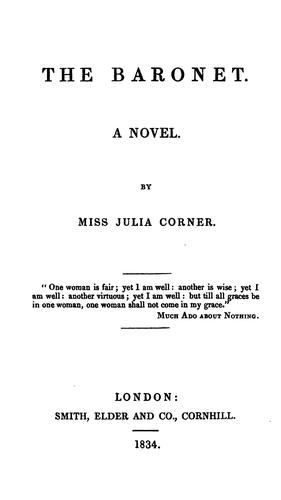 Cover for The baronet