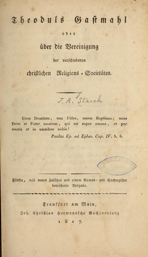 Cover for Theoduls gastmahl