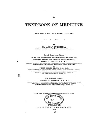 Cover for A Text-book of medicine for students and practitioners
