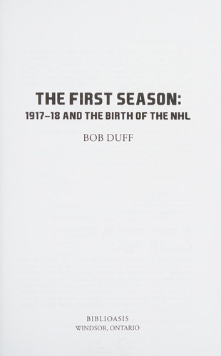 Cover for First Season