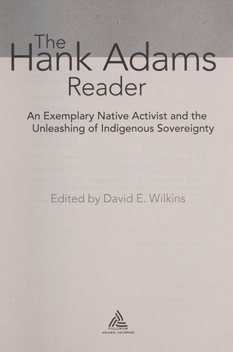 Cover for The Hank Adams reader