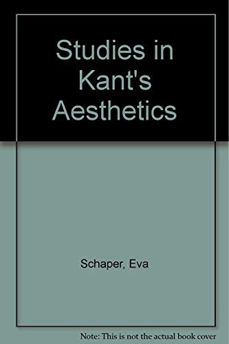 Cover for Studies in Kant's aesthetics