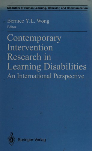 Cover for Contemporary intervention research in learning disabilities