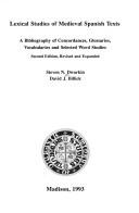Cover for Lexical Studies of Medieval Spanish Texts