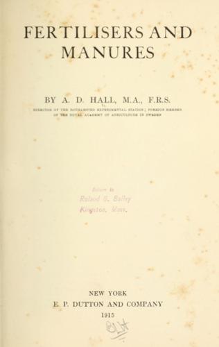 Cover for Fertilisers and manures