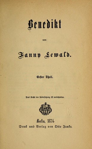 Cover for Benedikt