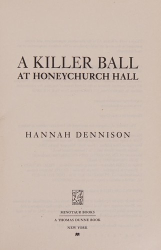 Cover for Killer Ball at Honeychurch Hall
