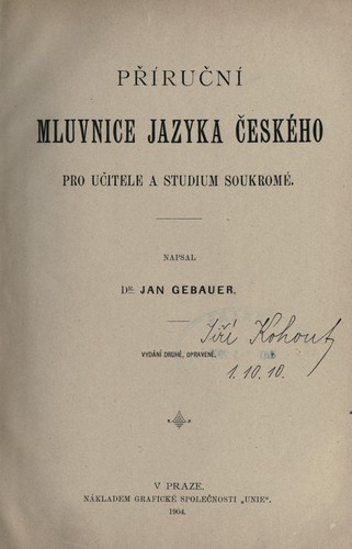Cover for Píruní mluvnice jazyka eského pro uitele a studium soukromé