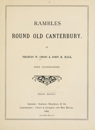 Cover for Rambles round old Canterbury