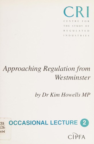 Cover for Approaching regulation from Westminster