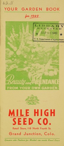 Cover for Your garden book, for 1949