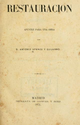 Cover for Restauracion