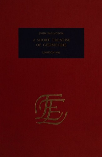 Cover for SHORT TREATISE OF GEOMETRIE